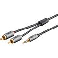 OEM Audio Adapter Cable AUX, 5 m 3.5 mm Jack to Stereo RCA Plug,