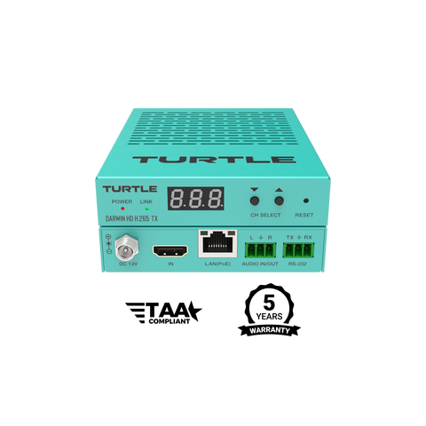 Turtle AV DARWIN HD H.265 TX HDMI 1080p60 4:4:4 AVoIP Transmitter