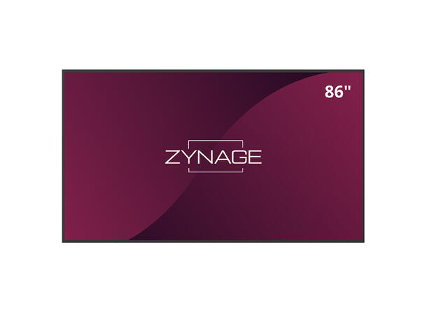 Zynage 86" 24/7 UHD 4K 500 nits USB-C 65W PD, Wifi, 3xHDMI 