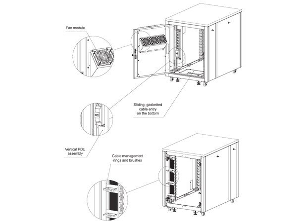 Lande SOUNDproof 17U W750xD1130xH1000mm | 750kg | Cherry 