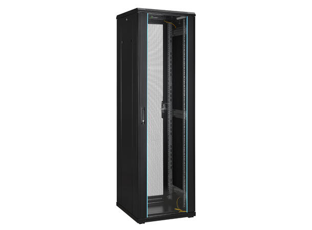 LinkIT Network Rack Cabinet 42U Black W600xD600xH1983, Glass - Perforated 