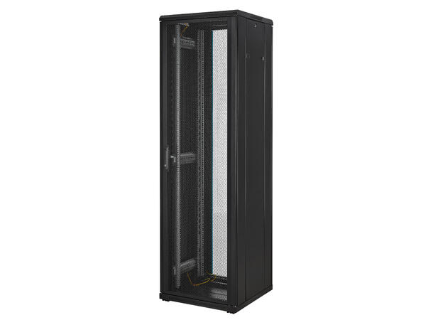 LinkIT Network Rack Cabinet 42U Black W600xD600xH1983, Glass - Perforated 