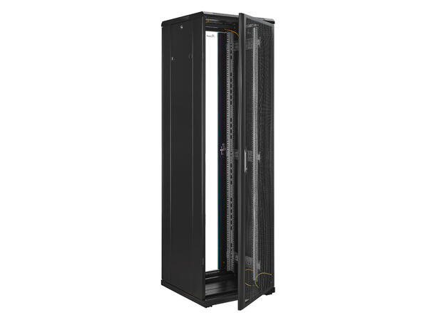 LinkIT Network Rack Cabinet 42U Black W600xD600xH1983, Glass - Perforated 