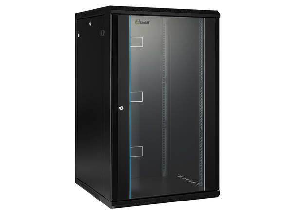 LinkIT Wall Cabinet 19' 20U Black W600xD600xH993 | Glass 