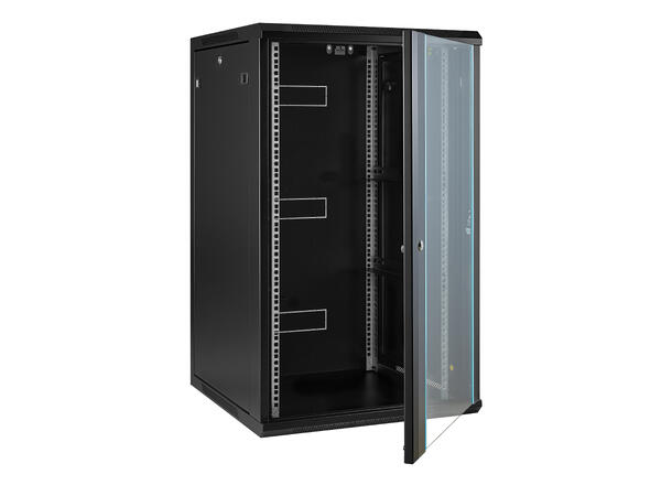 LinkIT Wall Cabinet 19' 20U Black W600xD600xH993 | Glass 