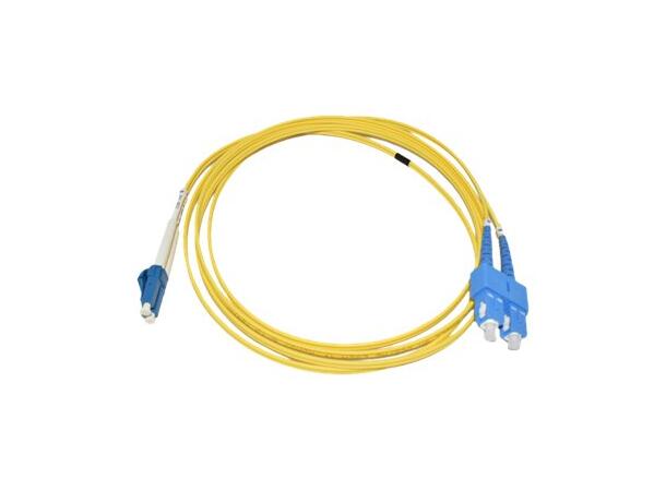 LinkIT fibersnor OS2 LC/SC 10m Duplex | SM | LSZH | Yellow 
