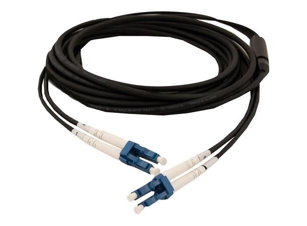 LinkIT outdoor 2 core LC/LC OS2 500m TPU | Duplex | Wooden drum | Black 