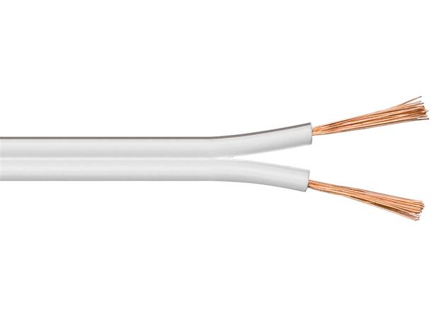 MicroConnect Høyttalerkabel, 100m 2x2,5mm², hvit 