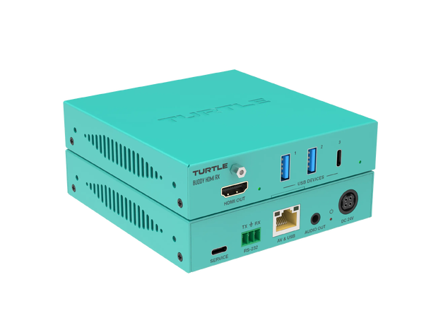 Turtle AV Boardroom Buddy HDMI RX 4K60. USB 3.2 Gen 1 with 2.5Gbps Data 