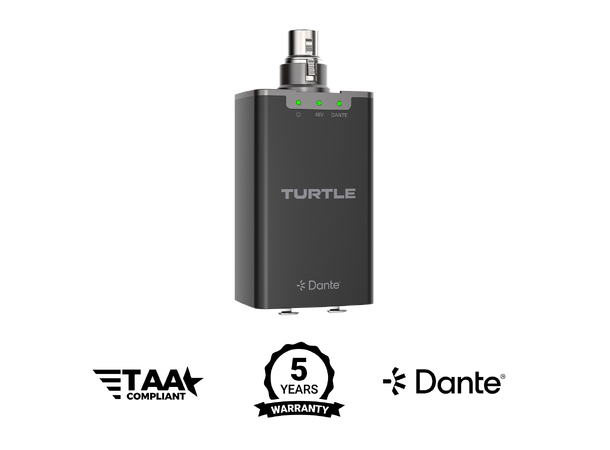 Turtle AV Dante Enabled Mic Preamp with AES67 support 