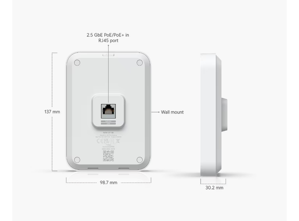 Ubiquiti UniFi Wifi 7 InWall 2.5 GbE uplink 