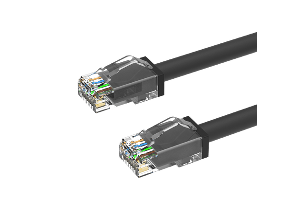 LinkIT Outdoor Patch U/UTP Cat6a 70m AWG24 | PUR | OD 6mm | Black 