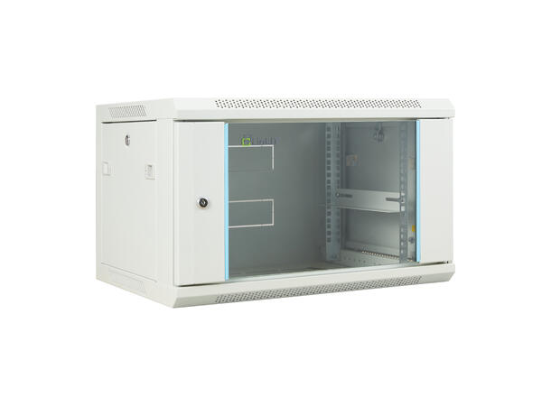LinkIT Wall Cabinet 19' 6U Grey W600xD450xH368  | Glass 