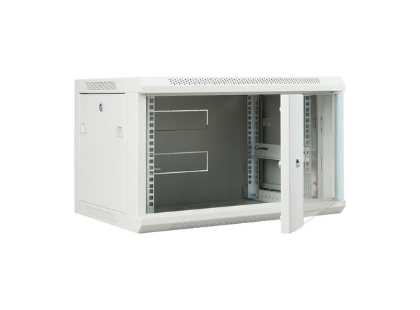 LinkIT Wall Cabinet 19' 6U Grey W600xD450xH368  | Glass 
