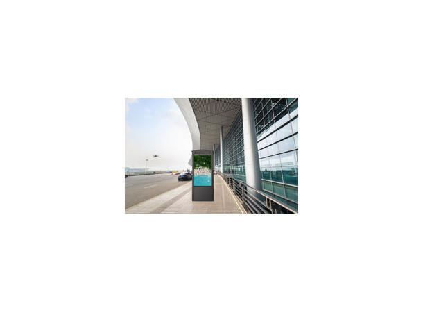 Peerless Smart City Kiosk 55" Xtreme™ High Bright Outdoor Display, Silver 