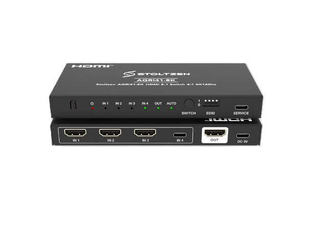 Stoltzen AGRI41-8K HDMI 2.1 Switch 4:1 4K120hz | 8K@30Hz | Downscaler 