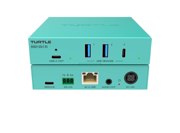 Turtle AV Boardroom Buddy USB-C RX 4K60. USB 3.2 Gen 1 with 2.5Gbps Data 