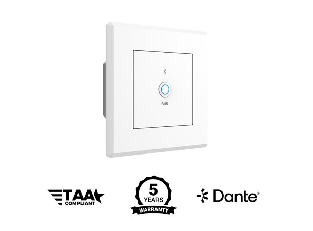 Turtle Dante Väggpanel Hvit Bluetooth, with networked API control 