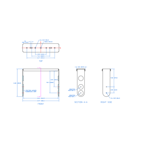 Fulcrum Acoustics YK-CX8 Mounting bracket CX8x series