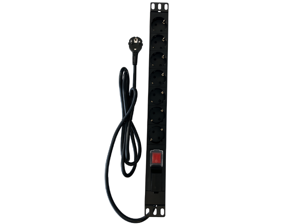 LinkIT 19" Power rail 7xCEE 7/4 2m CEE 7/7 | 16A | Surgearrest | 1U 