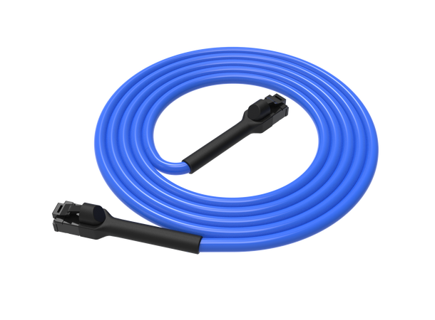 LinkIT Flexi-Boot U/UTP Cat6a blå 0.5m SlimPatch | AWG28 | LSZH | OD 3.6mm 