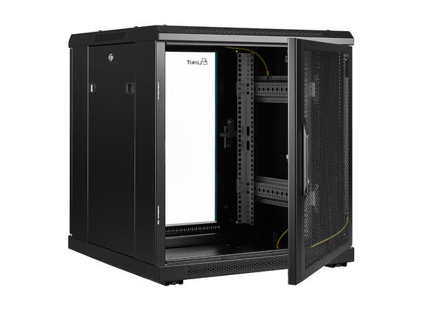 LinkIT Network Rack Cabinet 12U Black W600xD800xH649 | Glass - Perforated 