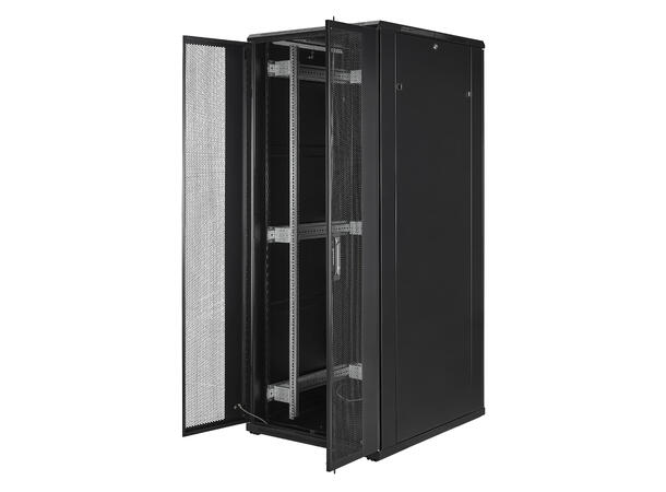 LinkIT Network Rack Cabinet 42U Black W800xD800xH1983, Glass - Split Perf 