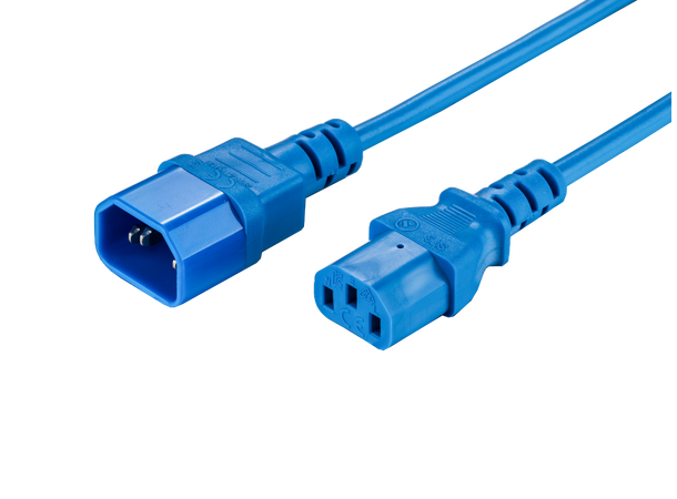 LinkIT Power Cable C13/C14 blue 1m LSZH | 3 x 1,00 mm² | H05Z1Z1-F 