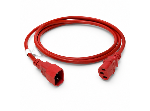 LinkIT Power Cable C13/C14 red 3m LSZH | 3 x 1,00 mm² | H05Z1Z1-F 