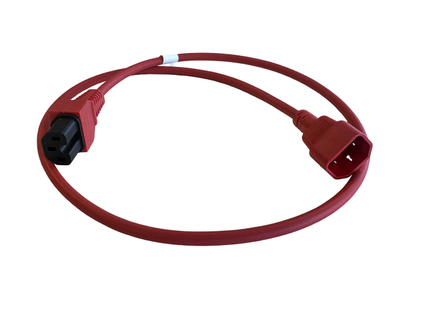 LinkIT Power Cable C15/C14 red 3m LSZH | 3 x 1,00 mm² | H05Z1Z1-F 
