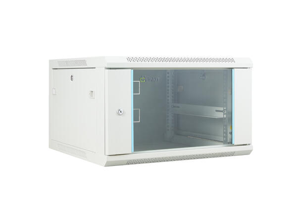 LinkIT Wall Cabinet 19' 6U Grey W600xD600xH368 |  Glass 