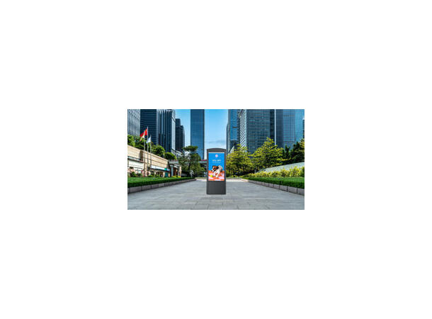 Peerless Smart City Kiosk 55" Xtreme™ High Bright Outdoor Display, Black 