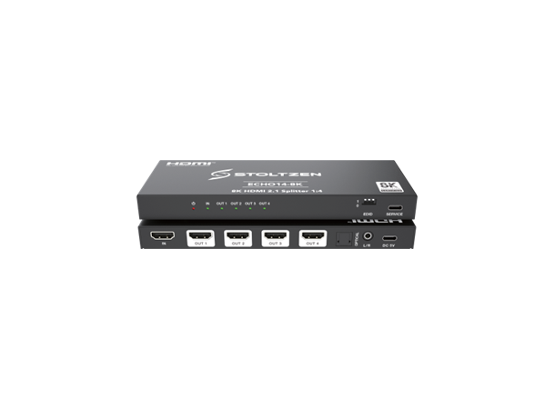 Stoltzen ECHO14-8K HDMI 2.1 Splitter 1:4 4K120hz | 8K@30Hz | Downscaler 