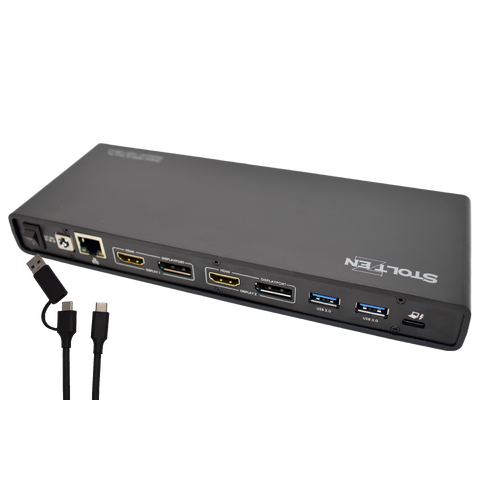 Stoltzen HERA DL-Dock Pro + 2m USB A/C DisplayLink | 100W | USB A/C - Bundle