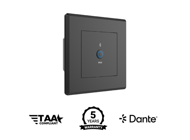 Turtle Dante Väggpanel Svart Bluetooth, with networked API control 