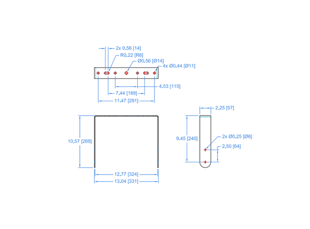 Fulcrum Acoustic UB-RX8 Black Mounting bracket RX8 Black 