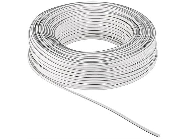 Goobay Speaker Cable white CCA 10 m roll, cable diameter 2 x 0.75 mm² 