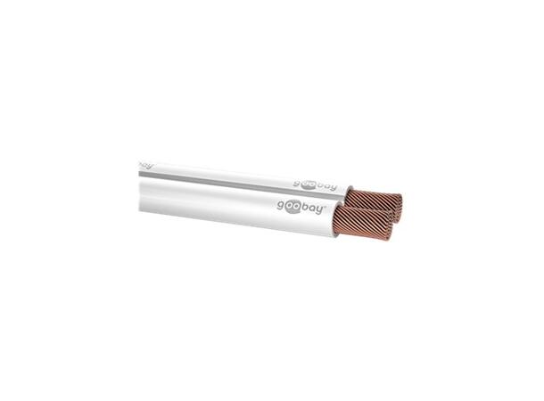 Goobay Speaker Cable white CCA 25 m roll | cable diameter 2 x 2.5 mm² 