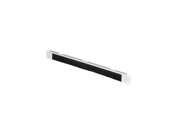 Lande 1U 19" Blank panel w/brush Steel | w/screws | Grey|  482x12x44 