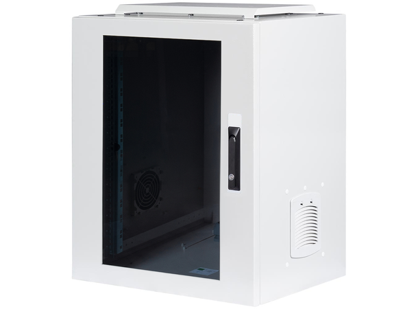 Lande Safebox IP55 Indoor 26U W600xD450xH1285 | Grey | Glass door 