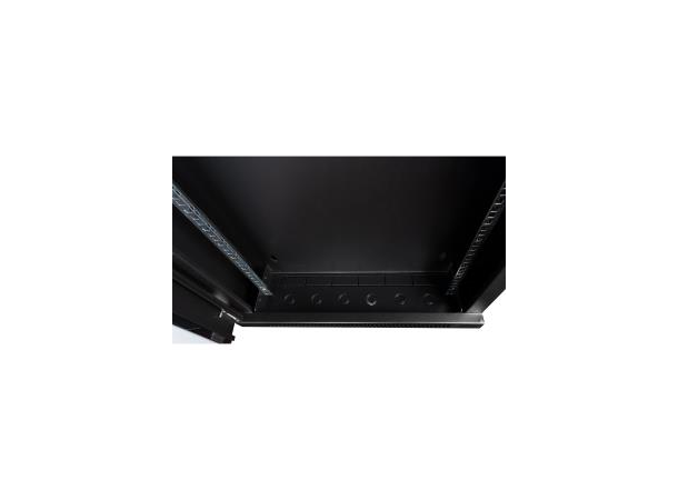 Lande Wall cab. Black  6U W600xD150 NETbox 19" HOME | w/glass door | H373 