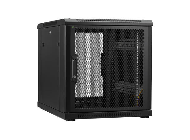 LinkIT Server Rack 12U Black B600xD800xH649, perforated - perforated 