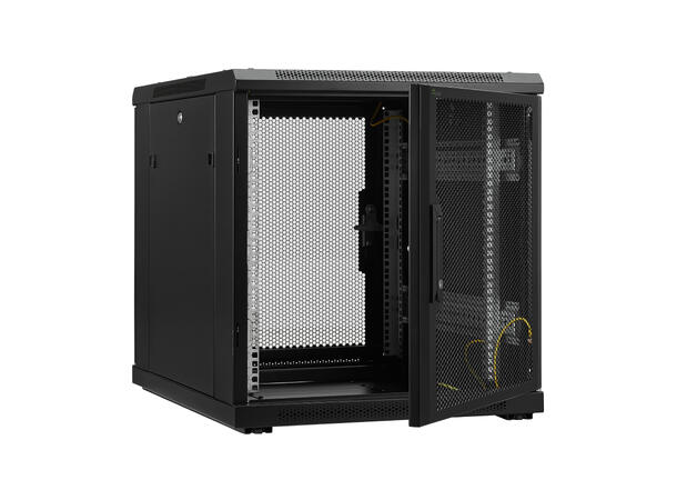 LinkIT Server Rack 12U Black B600xD800xH649, perforated - perforated 