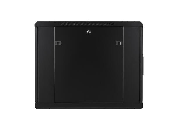LinkIT Server Rack 12U Black B600xD800xH649, perforated - perforated 