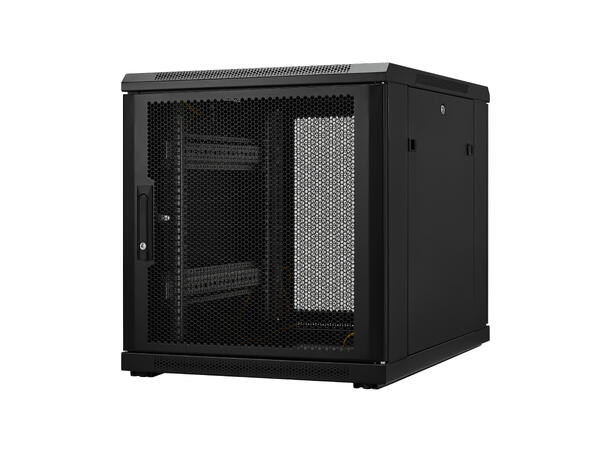 LinkIT Server Rack 12U Black B600xD800xH649, perforated - perforated 
