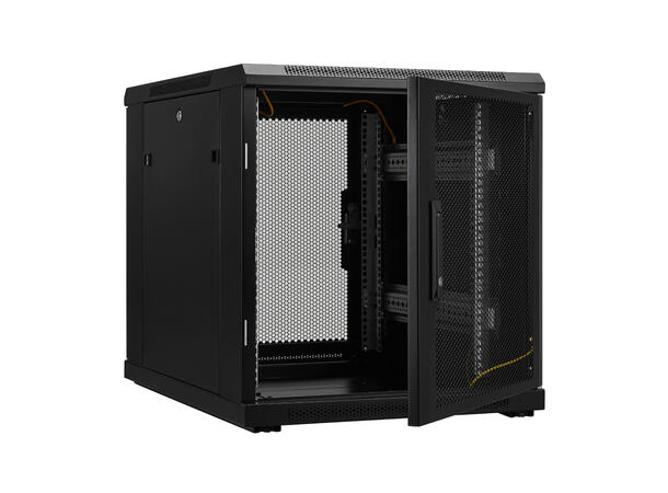 LinkIT Server Rack 12U Black B600xD800xH649, perforated - perforated 