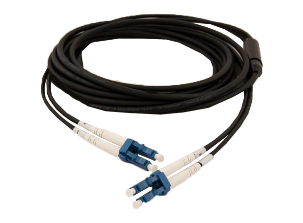 LinkIT outdoor 2 core LC/LC OS2 700m TPU , Duplex , Wooden drum , Black 
