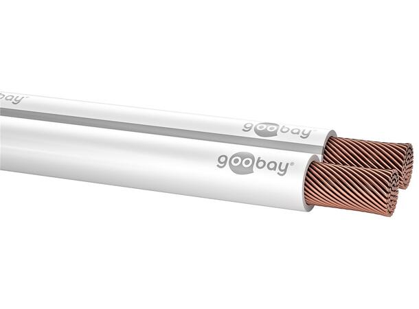 Goobay Speaker Cable white CCA 100 m roll, cable diameter 2 x 0.75 mm² 