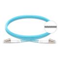 LinkIT FiberPatch Armored OM3 LC/LC 17m Braided steel jacket | Duplex | Aqua