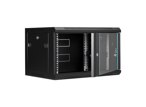 LinkIT Wall Cabinet 19' 6U Black W600xD450xH368 |  Glass 